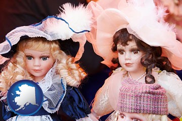 collectible vintage dolls - with Alaska icon