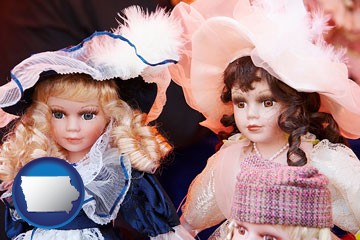 collectible vintage dolls - with Iowa icon