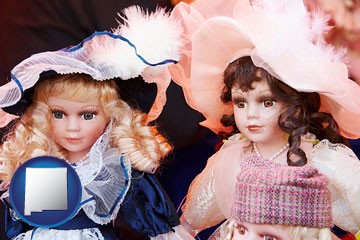 collectible vintage dolls - with New Mexico icon