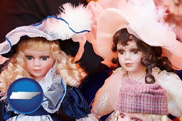 collectible vintage dolls - with Tennessee icon
